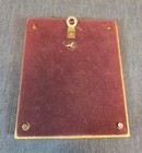 Vintage Picture Of Victorian Woman On Metal Plate In Frame 