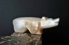 Large 4  Vintage Native Zuni Mop Wolf Fetish Carving By Alice Leekya Homer  d  