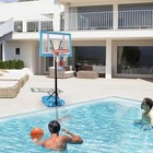 Pool Side Basketball Hoop Adjustable Height Net Backboard Swimming Pool Game