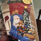 Bucilla Felt Christmas Stocking Kit Santa s Catnap Kitten Cat Open Unused As Is