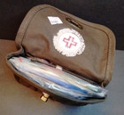 American Red Cross Canvas Field Service First Aid Belt Bag Complete Kit