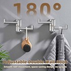 Swivel Towel Hook Polished Chrome 2 Pack 304 Stainless Steel Bathroom Robe Ho