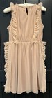 Zara Dusty Rose Sheer Ruffled Dress - Girls 13-14