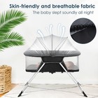 Portable Baby Bassinet - Foldable Bedside Bassinet  Lightweight Playpen With    