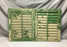 Antique Pair Vtg Shabby Green House Wood Window Shutters Chic 17x21 Old 379-26b