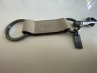 Nwt Coach Trigger Snap Bag Charm key Ring F49314 Chalk gun Metal