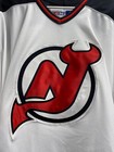Vintage Ccm Nhl New Jersey Devils Blank White Jersey Size Large