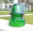 Great 7 Up Green Cd 162 Hemingray Signal Style Glass Insulator  a 
