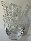 Rare Vtg Lot 7 Twisted Swirl Clear Crystal Glass Cocktail Muddlers Swizzler 1930
