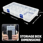Plastic Organizer Container Storage Box Adjustable Divider Removable Grid Com   
