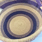 Large African Bolga Ghana Market Basket 15  H By 16  Diameter Indigo Purple Nwt