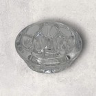 Vintage 6 Hole Floral Frog Weighted Domed Clear Glass Flower Frog