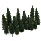 40pcs Miniature Scenery Model Pine Trees Deep Green Pines For Ho O N Z Scale