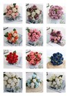 Us 12head Silk Rose Flowers Floral Diy Bridal Wedding Bouquet Home Garden Vibes