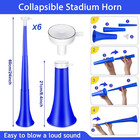 12 Pcs Collapsible Stadium Horn And Metal Cowbells 24 Inch Vuvuzela Horn Blow Pl