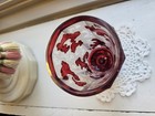 Antique Bohemian Ruby Flash Glass Vase Cut To Clear Gold Gilt Moser Style 5 5       