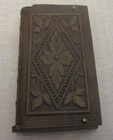 Antique Gutta Percha Match Safe Vesta Book Shape Open Both End 19c Civil War Era