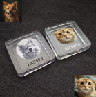 Custom Pet Memorial Keepsake Box With Photo     Dog Cat Ashes Loss Gift Acrylic