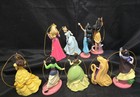 New Lot Of 9 Disney Princess Belle Mulan Jasmine Rapunzel Hanging Ornaments