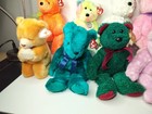 Ty Beanie Buddies Collection  lot Of  10  Vhtf Beanie Buddies Bears  mc-1