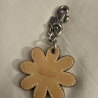 Coach Flower Patchwork Leather Key Chain Bag Charm  Blue purple  Clasp