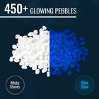450 Pieces Glow In The Dark Rocks - Powered By Sunlight - White