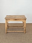 Antique English Pine Farmhouse Desk Table Primitive Rustic Country Kitchen
