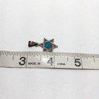 Star Of David Jewish Sterling Silver 925 Vtg Pendant Taxco Mexico Chip Inlay Guc