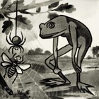 Copeland Frogs  Kiln Fired Fireplace Tile Set  10 Tiles 6 Inch  Black