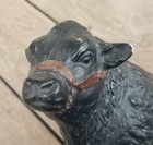 Vtg Black Breyer Walking Black Angus Bull Cow Rough Full Coat  72 No Markings