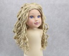 Long Curly Blonde Wig For Tannis Custom American Girl 18   Doll Hair