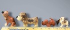 Vintage Japan Ceramic Dog Figurines Lot 4 Hound Puppy Kitsch Mid Century