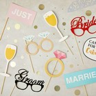 72 Pieces Wedding Photo Booth Props For Bridal Shower Bachelorette Party Photobo