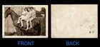 Amazing Dog Under Horse Kids Girls Riding Bareback Farm Old vintage Photo- Aa202