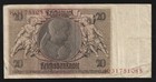 World Paper Money - Germany 20 Mark 1929 Prefix K   Crisp F-vf