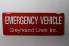 16  1980s Vintage Greyhound Bus Lines Emergency Vehicle Sign Bus Sign Red White