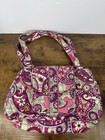 Nwt Vera Bradley Glenna Paisley Meets Plaid Pink Quilted Shoulder Bag Retired