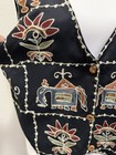 Papillon Vintage Vest  Folk Art Embroidered Theme  Small