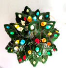 Vtg Atlantic Mold Lighted 15    Ceramic Christmas Tree No Star Works  repairs Read