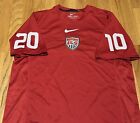 Nike Usa Soccer Jersey Rare Red Dri Fit Football 2010 World Cup Mens Size L