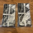 Williams Sonoma Spider Web Printed Napkins Set Of 8 White Black Halloween