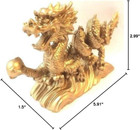 Tm New Gold Chinese Feng Shui Dragon Figurine Statue For Luck   Suc