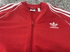 Adidas Tracksuit Set Red White 3 Stripe Jacket   Pants Youth Size 13-14 Yrs Lg 