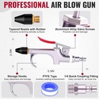 Air Blow Gun Kit 2-way Rubber Tip 1 4  Quick Connect Pneumatic Us