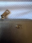 Coach L Zip Card Holder Key Case Black Euc