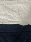 Pair White Blue Pottery Barn Euro 100  Cotton Linen Portugal Pillow Shams