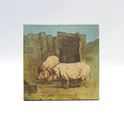 Arts   Crafts Fireplace Tile Hand-painted Pigs Design Malkin Edge   Co C1900