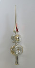 Vintage Christmas Classics Indent Glass Tree Topper 12    Made In Romania