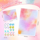 Watercolor Letter Stationary And Envelopes Set  30 Pcs Writing Stationary Paper