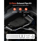 Uimoso Exhaust Pipe Kit Custom Straight U-bend 90   135  piping Set 2 25 Inch 8pcs